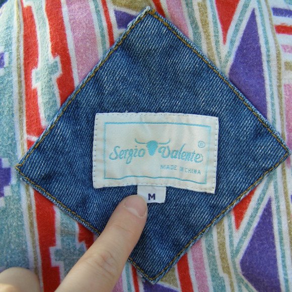 AWESOME Vintage Sergio Valente Denim jacket size M 8-10 - Picture 11 of 15
